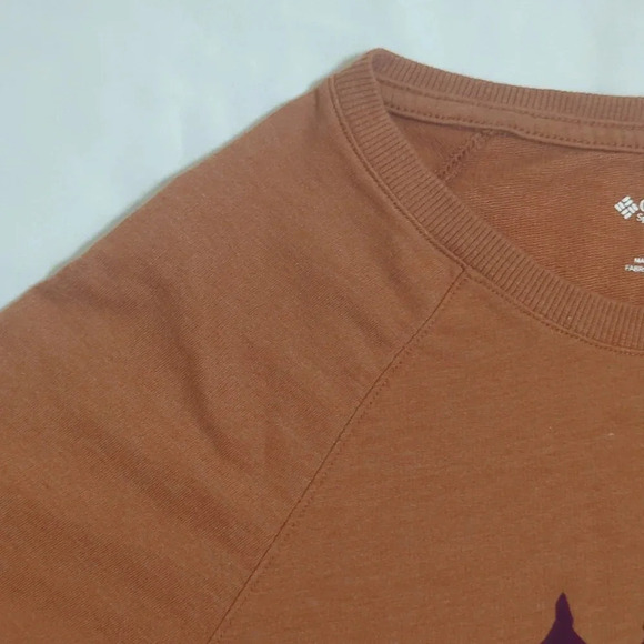 Columbia Hart Mountain Graphic Crew Sweatshirt, Color Brown Size XS/TP - Picture 3 of 15